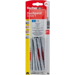 Fischer УНИВЕРСАЛЕН ДЮБЕЛ С ВИНТ 8x100 t k 4 БР. fischer duoxpand (4048962440416)