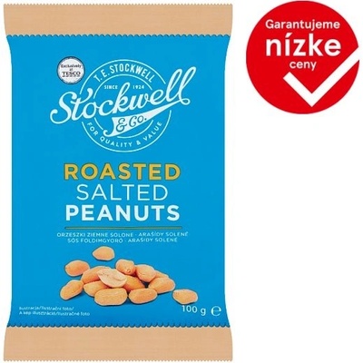 Stockwell & Co. Pražené solené lúpané arašidy 100 g