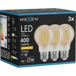 Mexen Vintis 3x LED филаментна крушка E27, A60, 4W, Топла - 2200K, 400 lm, амбър - L150-E27-0422-50x03 (L150-E27-0422-50x03)