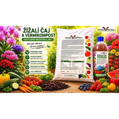 Vermifarma Balíček vermikompost 2 litry a žížalí čaj 1 litr