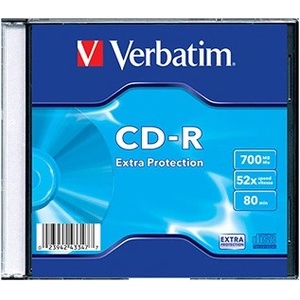 Verbatim 43347 CD-R Extra Protection, 1 бр. Slim box, 700MB, 52x, 80 мин (43347)