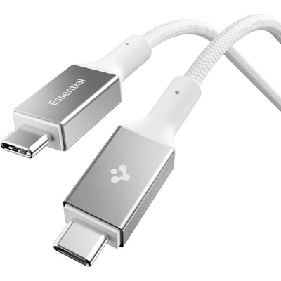 Spigen Кабел за данни Spigen Essential (EB10010CC) - Type-C към Type-C, 100W, 1м - Бял