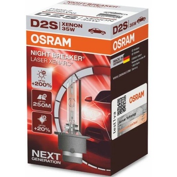 Image 1 of OSRAM XENARC NIGHT BREAKER LASER D2S 35W (66240XNL)