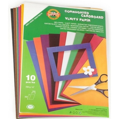 Koh-i-Noor Vlnitý papír 25x35 cm sada 10 listů 10 barev