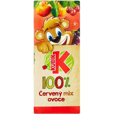 Kubík 100% červený mix ovocia 200 ml