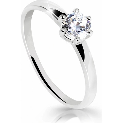 Cutie Jewellery Úchvatný trblietavý prsteň z bieleho zlata Z6485 10 X 2