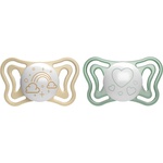 Chicco Physio Light Physio Forma Night биберон 2-6 m Gold/Green 2 бр