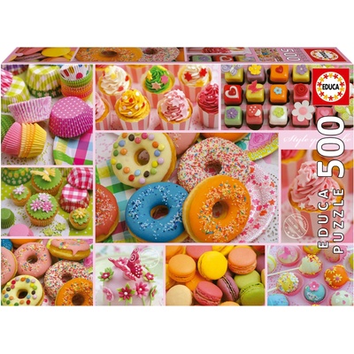 Educa Пъзел Educa от 500 части - Колаж сладко парти (EDU19904)