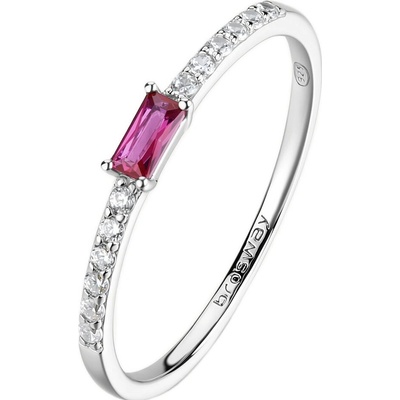 Brosway strieborný prsteň so zirkónmi Fancy Passion Ruby FPR143