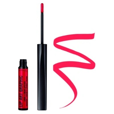 Rimmel London Lip Art Graphic konturovací tužka + tekutá rtěnka 2v1 610 Hot Spot 1,8 ml
