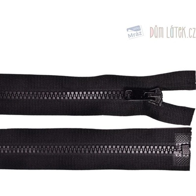 Zips kostený nedeliteľný čierny, dĺžka 16 cm