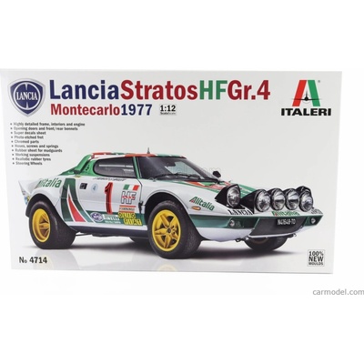 Italeri Lancia Stratos Hf Alitalia Gr.4 night Version N 1 Winner Rally Montecarlo 1977 Sandro Munari Silvio Maiga + Stratos Hf Street Version 1974 / 1:12