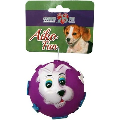 Cobbys pet aiko fun Míč s pejskem gumová 9 cm