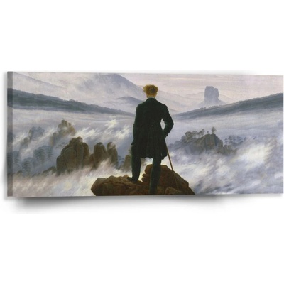 Sablio Obraz Poutník nad mořem mlhy - Caspar David Friedrich - 110x50 cm