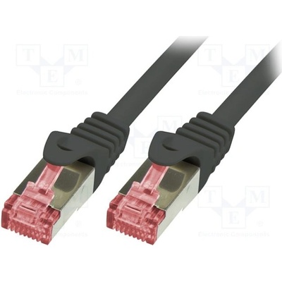Logilink CQ2063S Patch, S/FTP, 6, licna, Cu, LSZH, 3m, černý