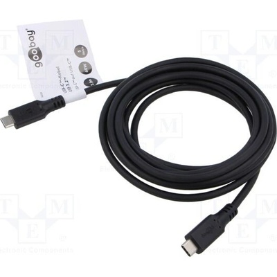 Goobay 74729 USB 3.2, USB C vidlice,z obou stran, 3m, černý