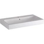 Geberit iCon - Умивалник 75x49 см, отвор за смесител, с преливник, с KeraTect, бял 124575600 (124575600)