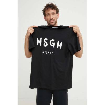 MSGM Памучна тениска msgm в черно с принт 2000mm510.200002 (2000mm510.200002)