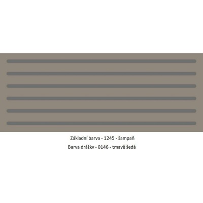 Dollken Schodová hrana TK New Generation A 40, 250cm 1245/0146 champagne/tm. šedá