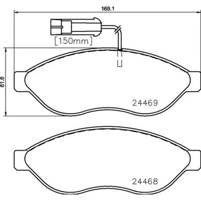 Sada brzdových destiček, kotoučová brzda BREMBO P 23 144