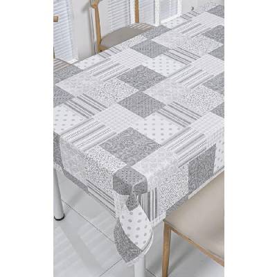 Obrus PVC 3581562, metráž, 20 m x 140 cm, patchwork sivý, IMPOL TRADE