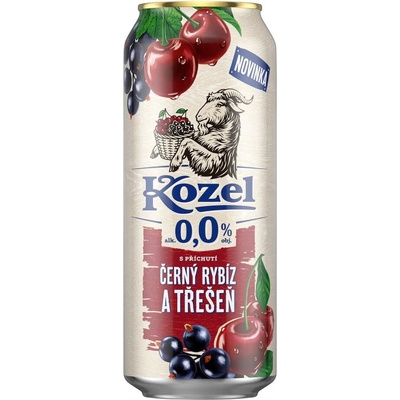 Kozel Nealko Černý rybíz & Třešeň 4×0,5 l (4Pack (plech))