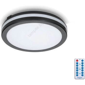 Kobi Led Плафон за баня със сензор led/12w/230v Ø 20 см черен + д. у (kb0346)