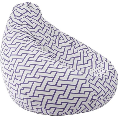 PUFRELAX Пуф круша 320л. Nirvana Grande, Zappity Purple, Перящ се калъф, Пълнеж от Полистиролни перли, Гама Premium (PUF-G-NGR-PT-ZAP)