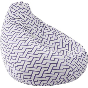 PUFRELAX Пуф круша 320л. Nirvana Grande, Zappity Purple, Перящ се калъф, Пълнеж от Полистиролни перли, Гама Premium (PUF-G-NGR-PT-ZAP) - topmall