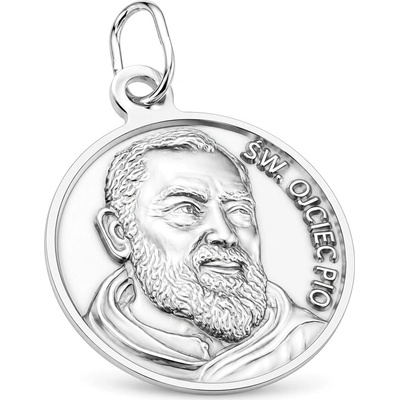 Argento Stříbrný přívěsek sv. Páter Pio 85732
