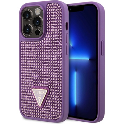 GUESS Калъф Guess за Apple iPhone 15 Pro Max Rhinestones Triangle Metal Logo