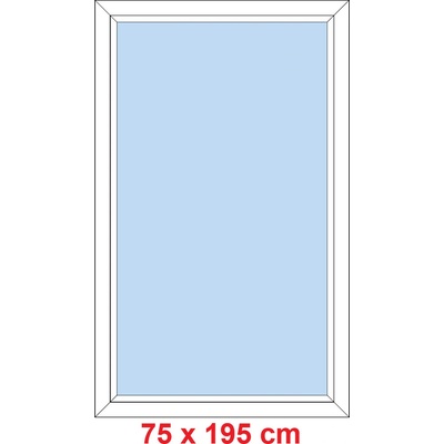 Soft Plastové okno 75x195 cm, FIX neotevíravé, Antracit struktura/bílá