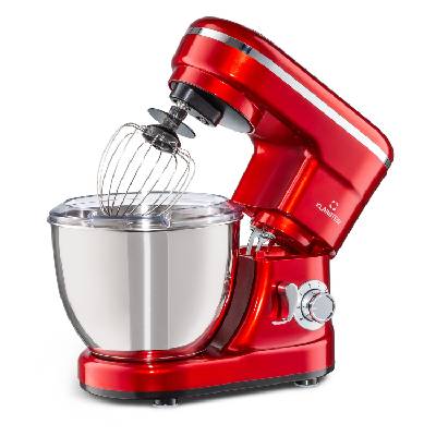 Klarstein Bella Mini, kuchyňský robot, 1200 W, 6 stupňů, 4 l, pulzní funkce, nerezová ocel Červená