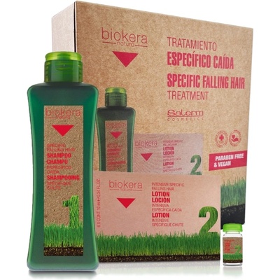 Salerm Biokera šampón 300 ml + intenzivní ampule 6x10 ml kosmetická sada proti vypadávání vlasů