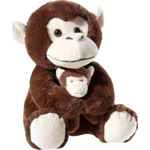 HEUNEC Плюшена играчка Heunec - Любимо семейство, маймунка с бебе, 25 cm (504776) - ozone