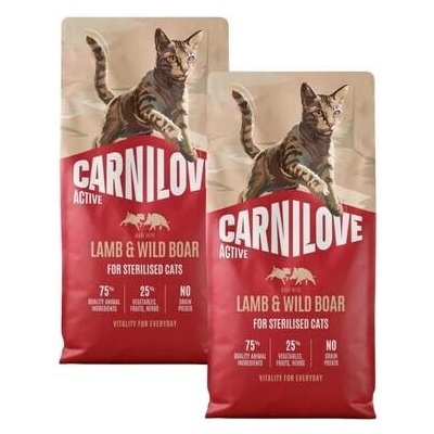 CARNILOVE Active Cat Lamb and Wild Boar Sterilised 2 x 6 kg