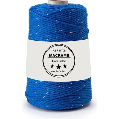 Macrame priadza KaFanta PREMIUM 3mm/200m - blue rainbow