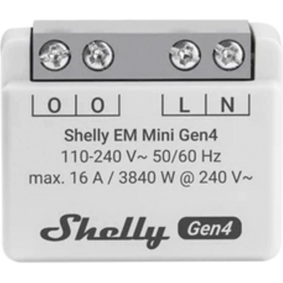 Shelly Gen4 EM mini 16 A, merač spotreby, WiFi, LAN