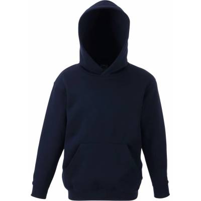 Fruit of the Loom КЛАСИЧЕСКИ ДЕТСКИ СУИТШЪРТ С КАЧУЛКА / Детски суитшърт с двуслойна качулка - тъмносин 116 (162043a36a4)