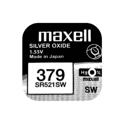 Maxell Бутонна батерия сребърна maxell sr-521 sw /ag0/379/ 1.55v (ml-bs-sr-521-sw)