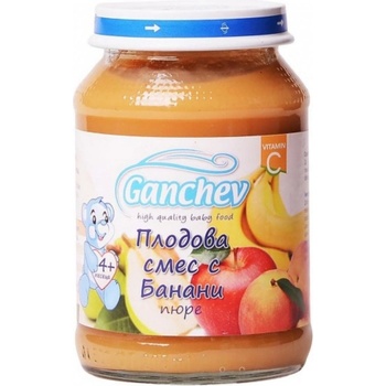 Ганчев пюре плодова смес с банани - 190 г