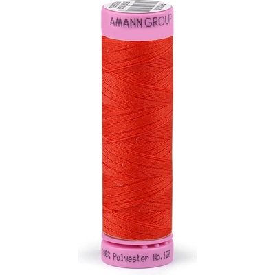 Polyesterové nitě návin 100 m Aspo Amann, střední, 0501 Aurora Red