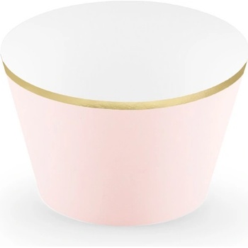 Party Deco Кошници за Кексчета, Бледо Розови - (1 пакет / 6 бр. )