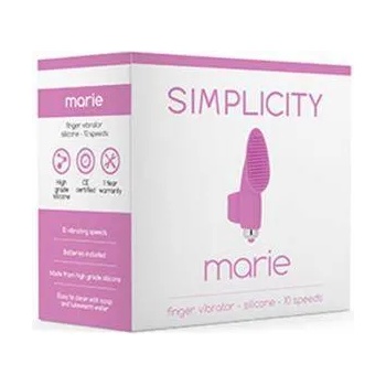 SIMPLICITY Вибратор за пръст Marie, 10 скорости, Розов, 43304