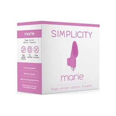 SIMPLICITY Вибратор за пръст Marie, 10 скорости, Розов, 43304