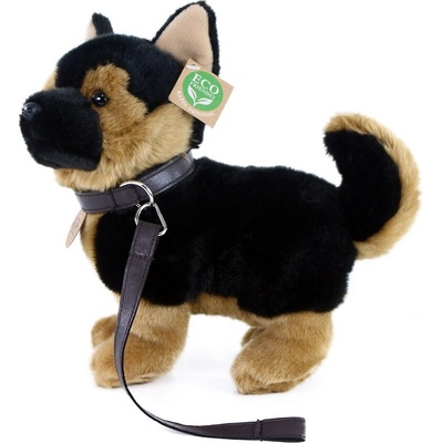 Eco-Friendly Rappa pes nemecký ovčiak s vodítkom stojace 23 cm