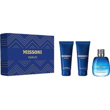 Missoni Wave sprchový gel 50 ml + balzám po holení 50 ml + EDT 50 ml dárková sada