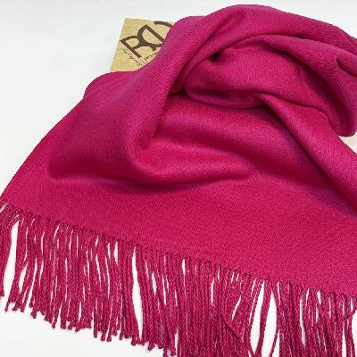 Luxusní fuchsiová (sytě růžová) pašmínová šála