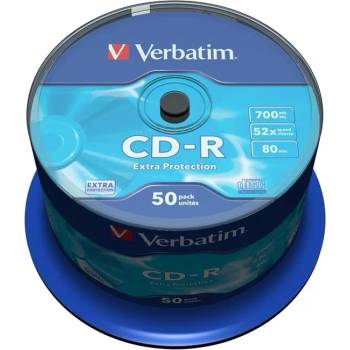 Verbatim Оптичен носител CD-R media 700MB, Verbatim, 52x, 50бр (2065100070)