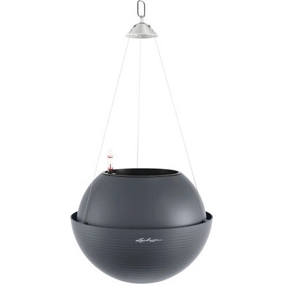 Lechuza Závěsný samozavlažovací květináč BOLA Color plast 32 x 25 cm břidlicově šedý